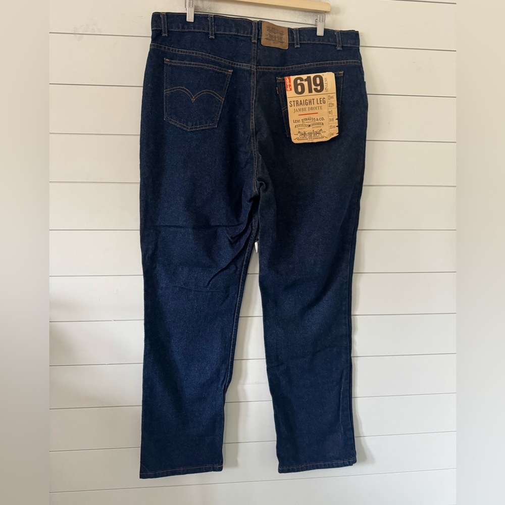 Vintage 1993 Levi’s 619 W42L 32 Orange Tag Straight Leg Dead Stock
